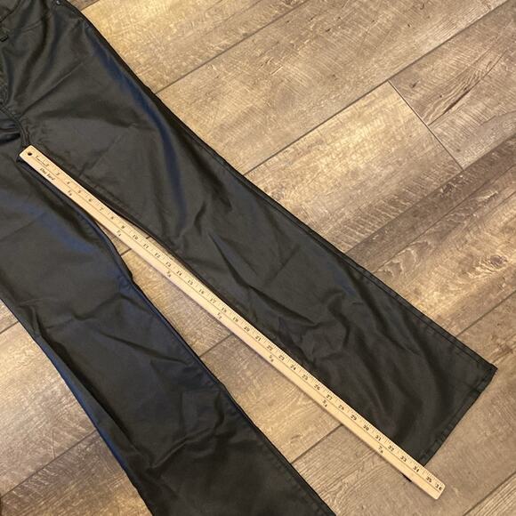 NWT Chico's Girlfriend Coated Flare Jeans Black Size 8 Tall - Picture 8 of 12